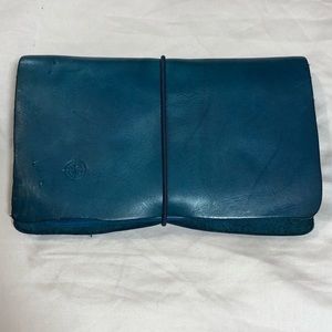 Old stream Genuine Leather Nomad Organizer Aqua